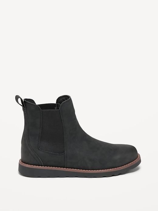 Faux-Leather Chelsea Boots Product Image