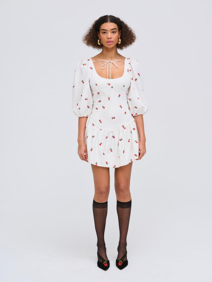 Talia Mini Dress — White Product Image