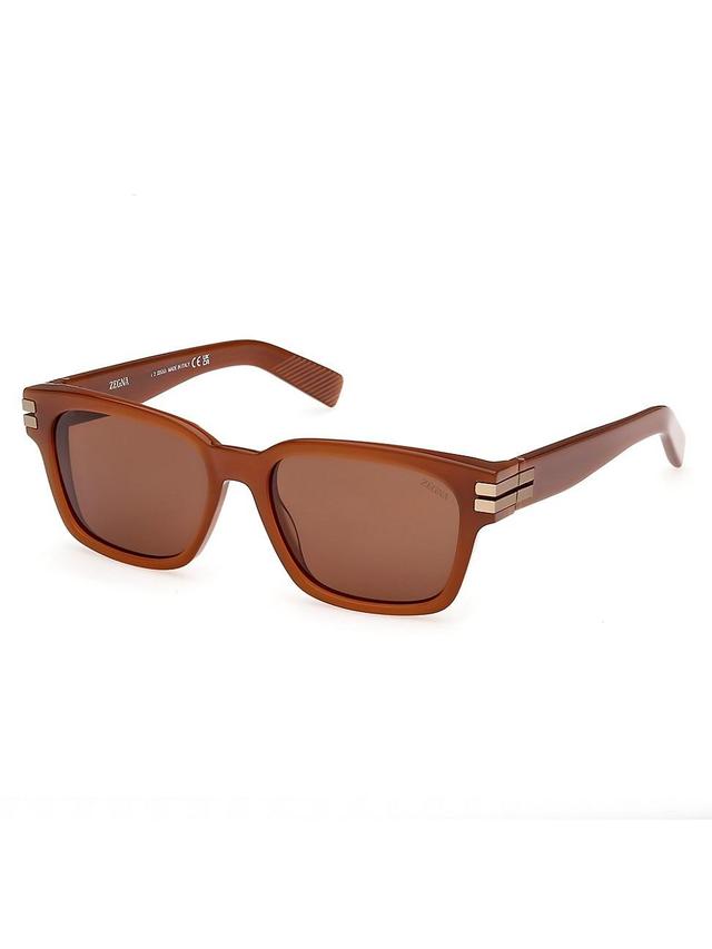 Mens 55MM Rectangular Sunglasses Product Image