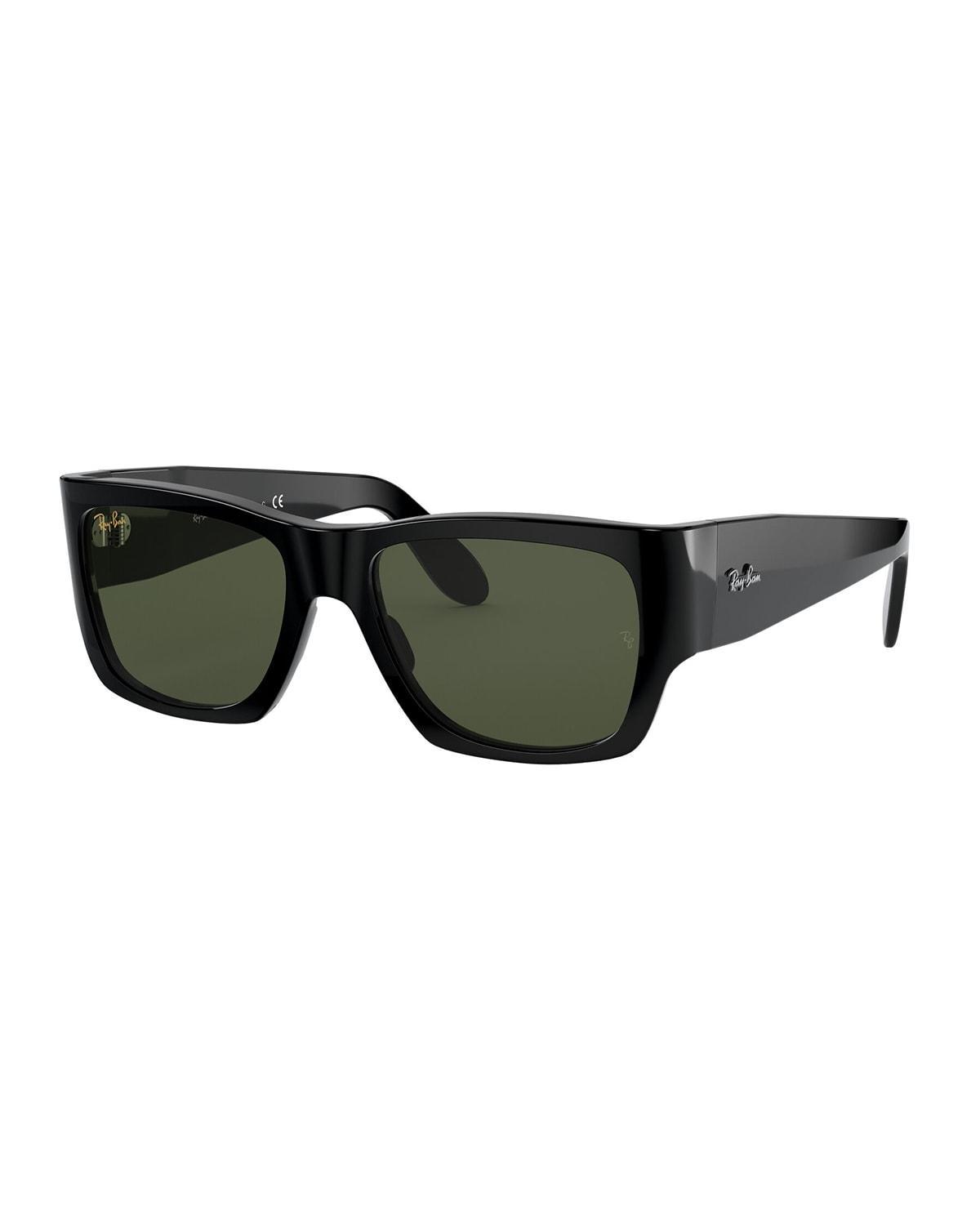 Mens Thick Square Acetate Sunglasses, 54MM Product Image