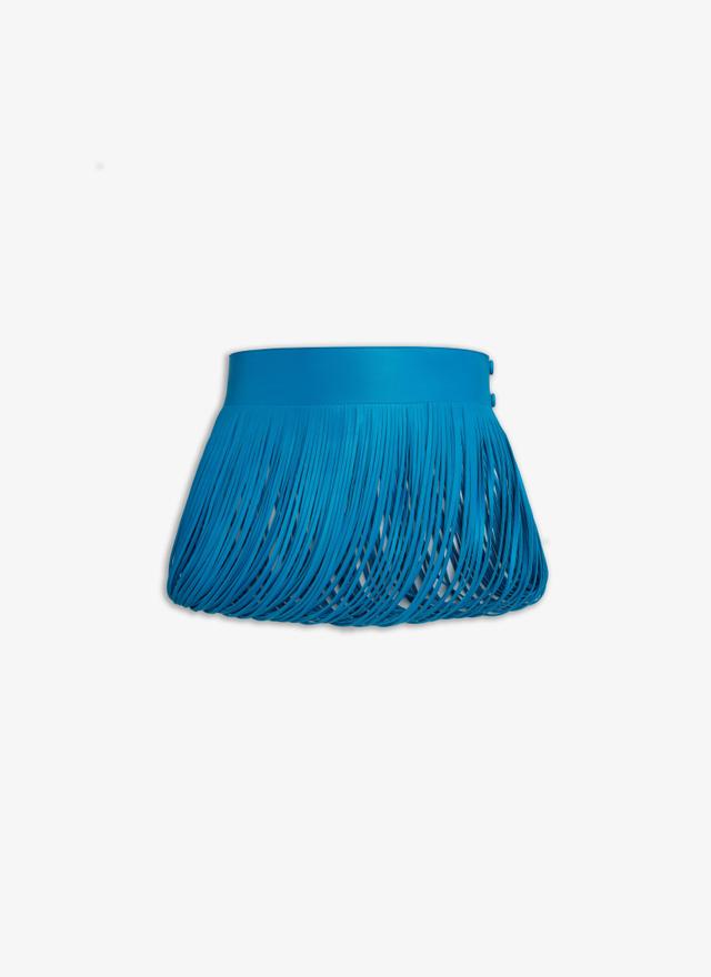 Blue FRINGED LEATHER BELT Product Image