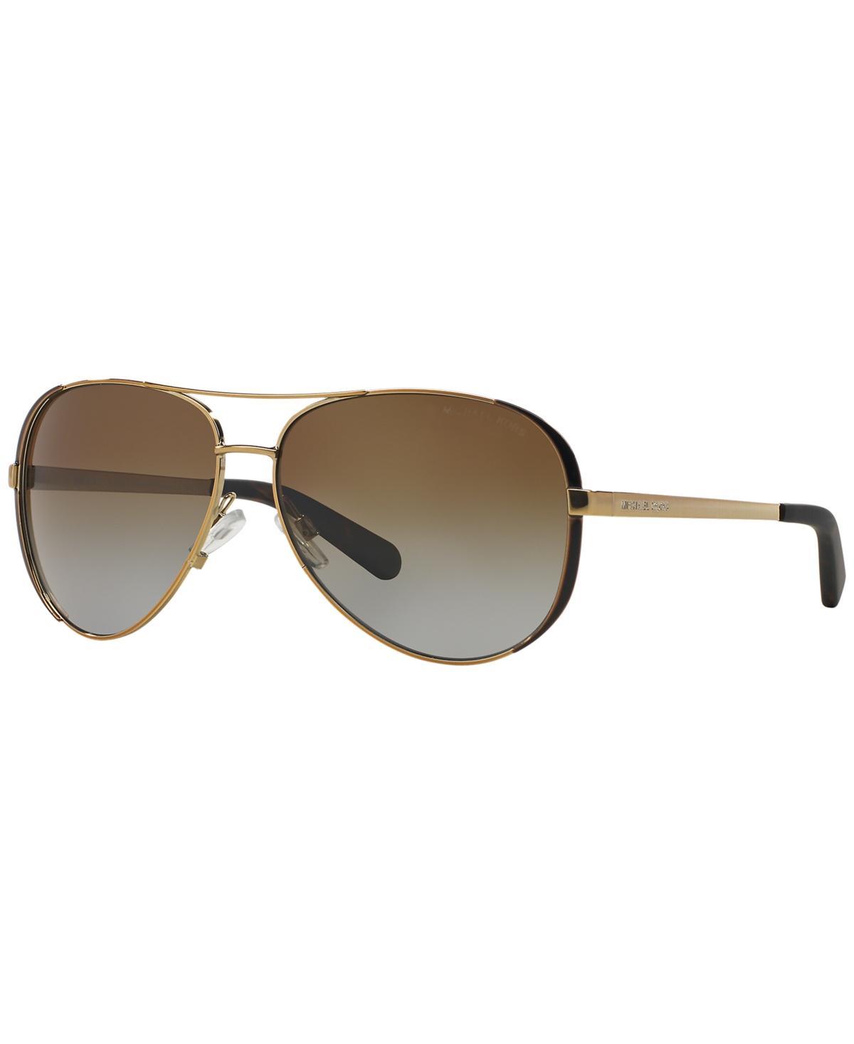 Michael Kors Womens Chelsea Metal UVAUVB Protection Aviator Sunglasses Product Image