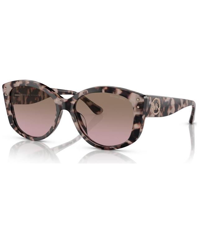 Michael Kors Womens Charleston 54mm Pink Tortoise Cat Eye Sunglasses Product Image