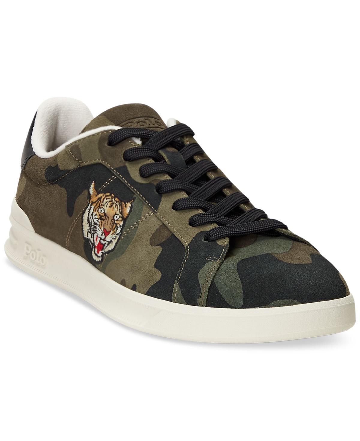 Polo Ralph Lauren Mens Heritage Court Ii Tiger Suede Sneaker - Black Product Image