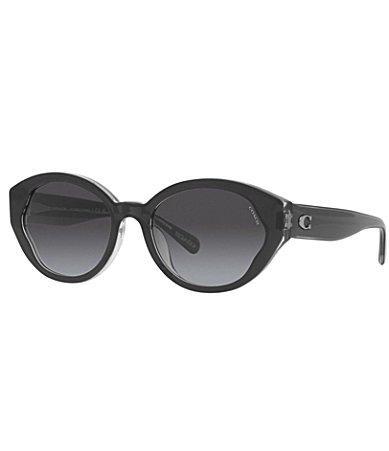 COACH Womens 0HC8364U 55mm Gradient Oval Sunglasses Product Image