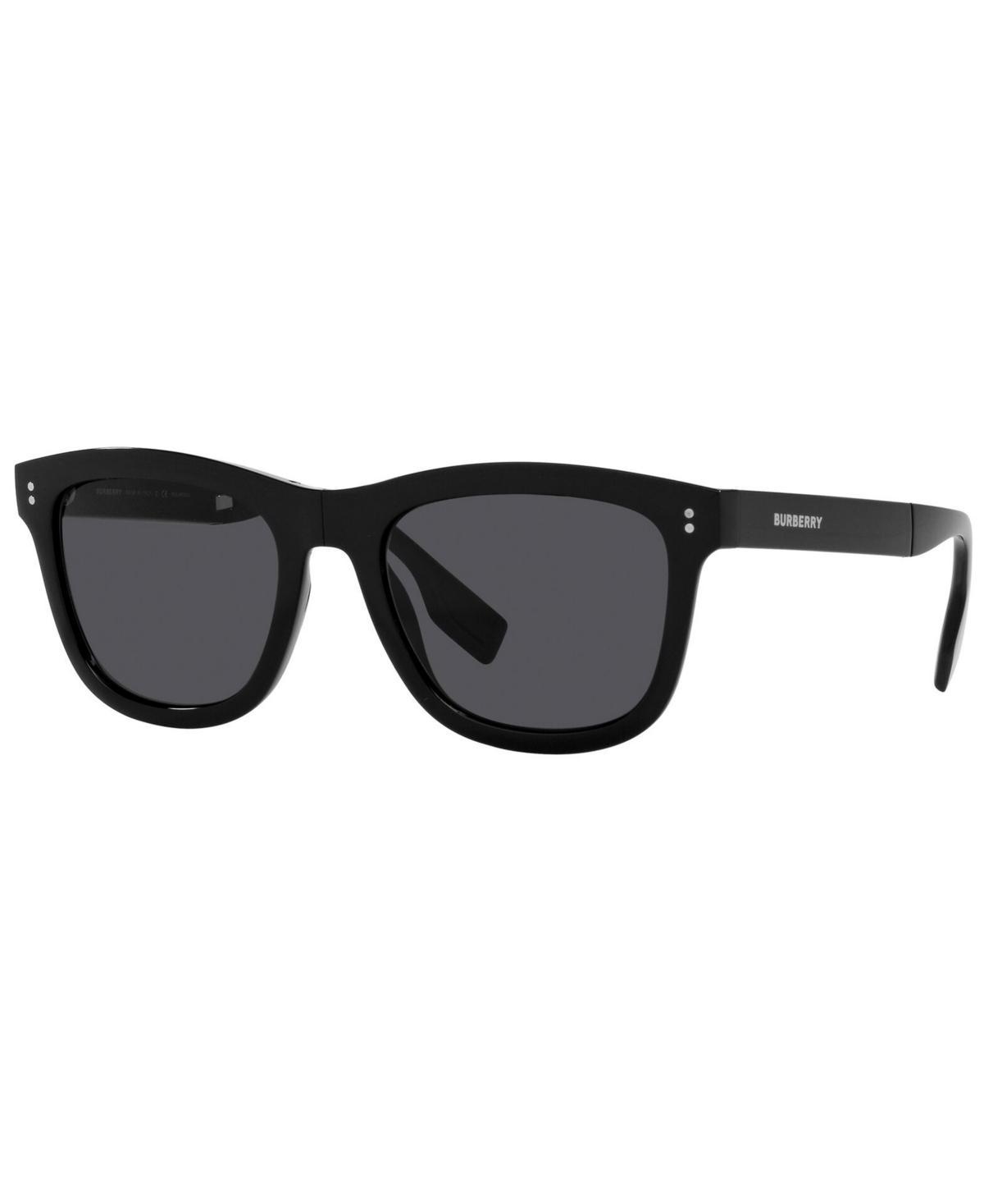 BURBERRY Miller 55mm Rectangular Sunglasses In Black Product Image