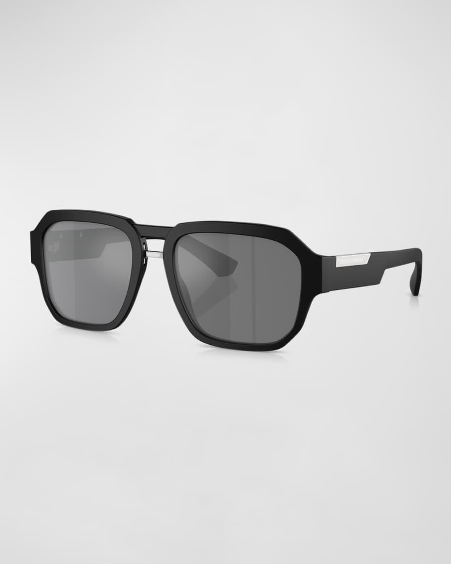 Mens Dg4464 Acetate Double-Bridge Aviator Sunglasses Product Image