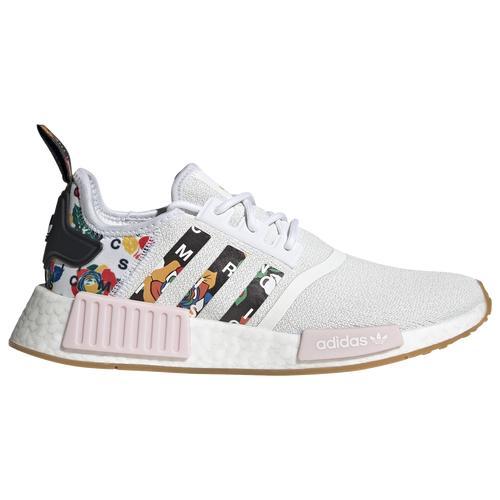 adidas Originals Womens NMD_R1 - Running Shoes White/Pink Product Image