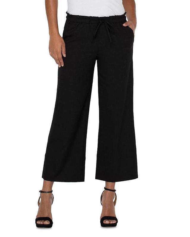 Liverpool Los Angeles Tie Waist Wide Leg Pants Product Image