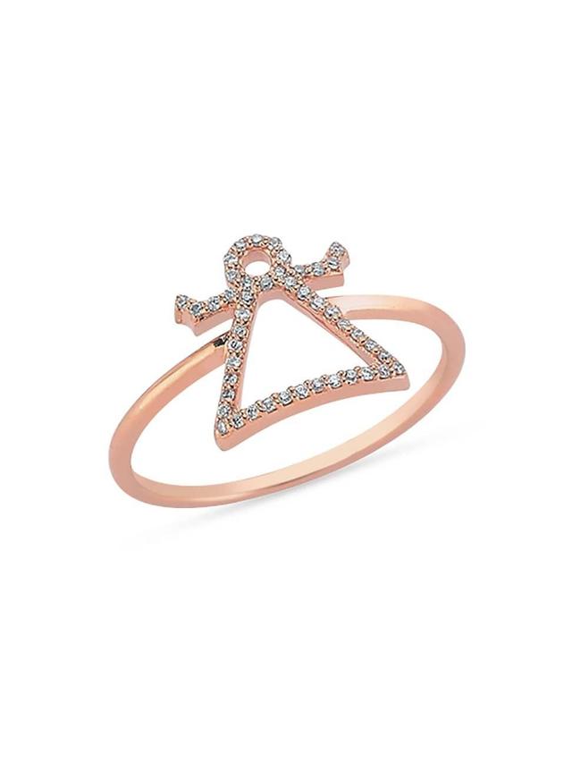 Womens Goddess Magic Tanit 18K Rose Gold & 1.08 TCW Diamond Ring Product Image