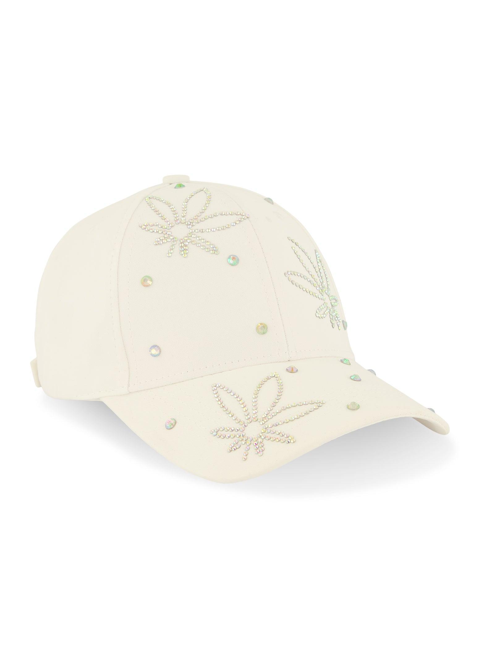 Flower Rhinestone Baseball Cap Female Product Image