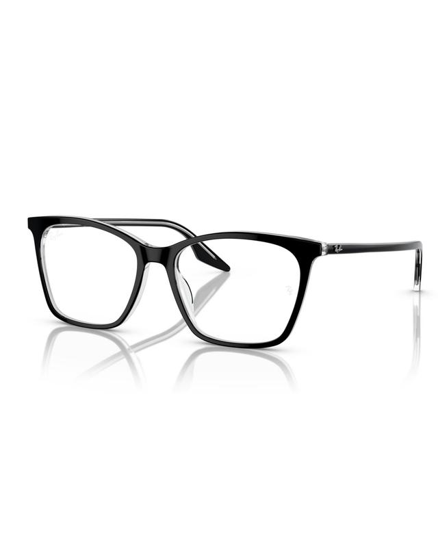 Ray-Ban Womens Rb5422 Optics Polarized Eyeglasses, RB5422F - Black On Transparent Product Image