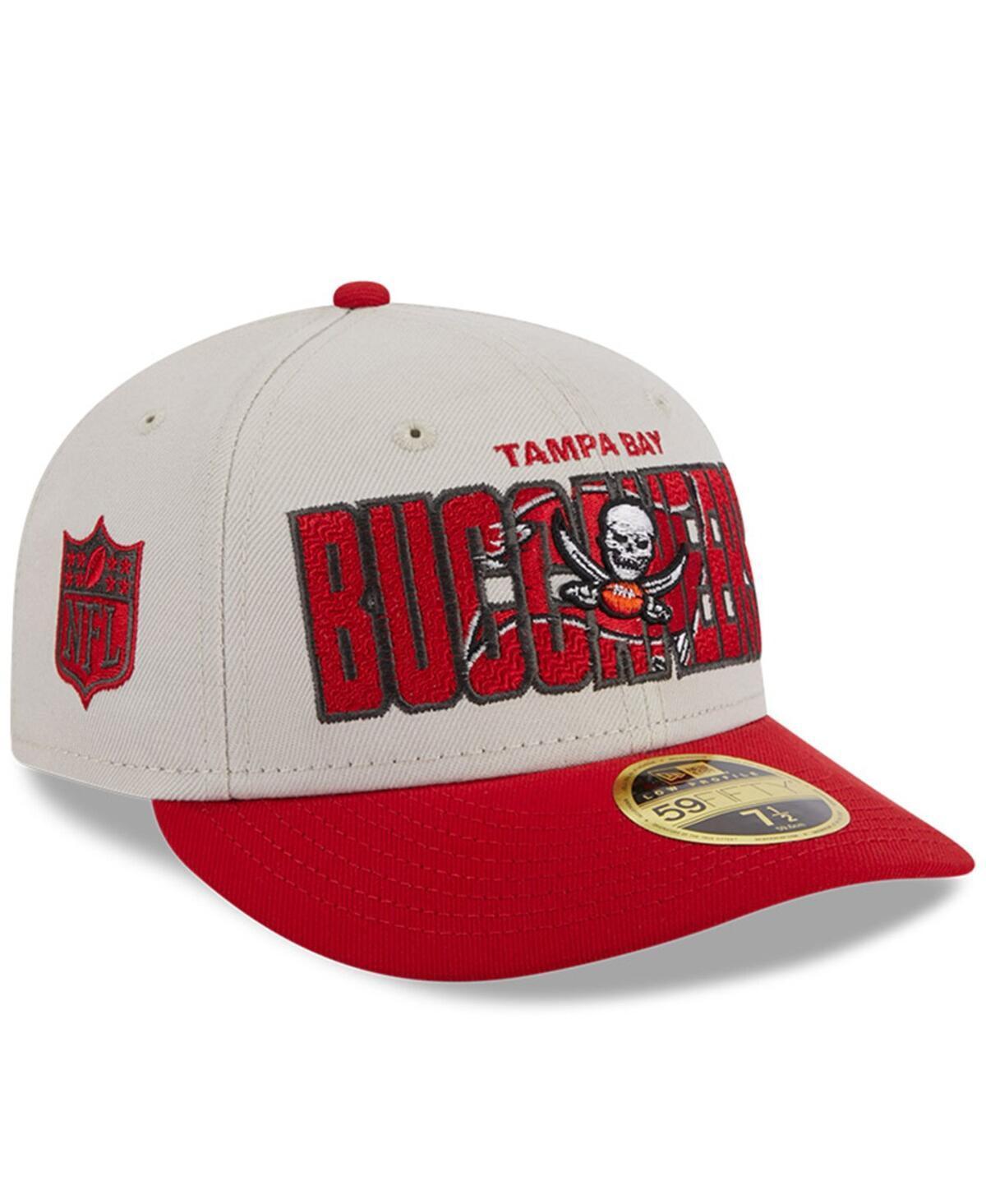 Mens New Era Stone/Red Tampa Bay Buccaneers 2023 NFL Draft Low Profile 59FIFTY Fitted Hat Product Image