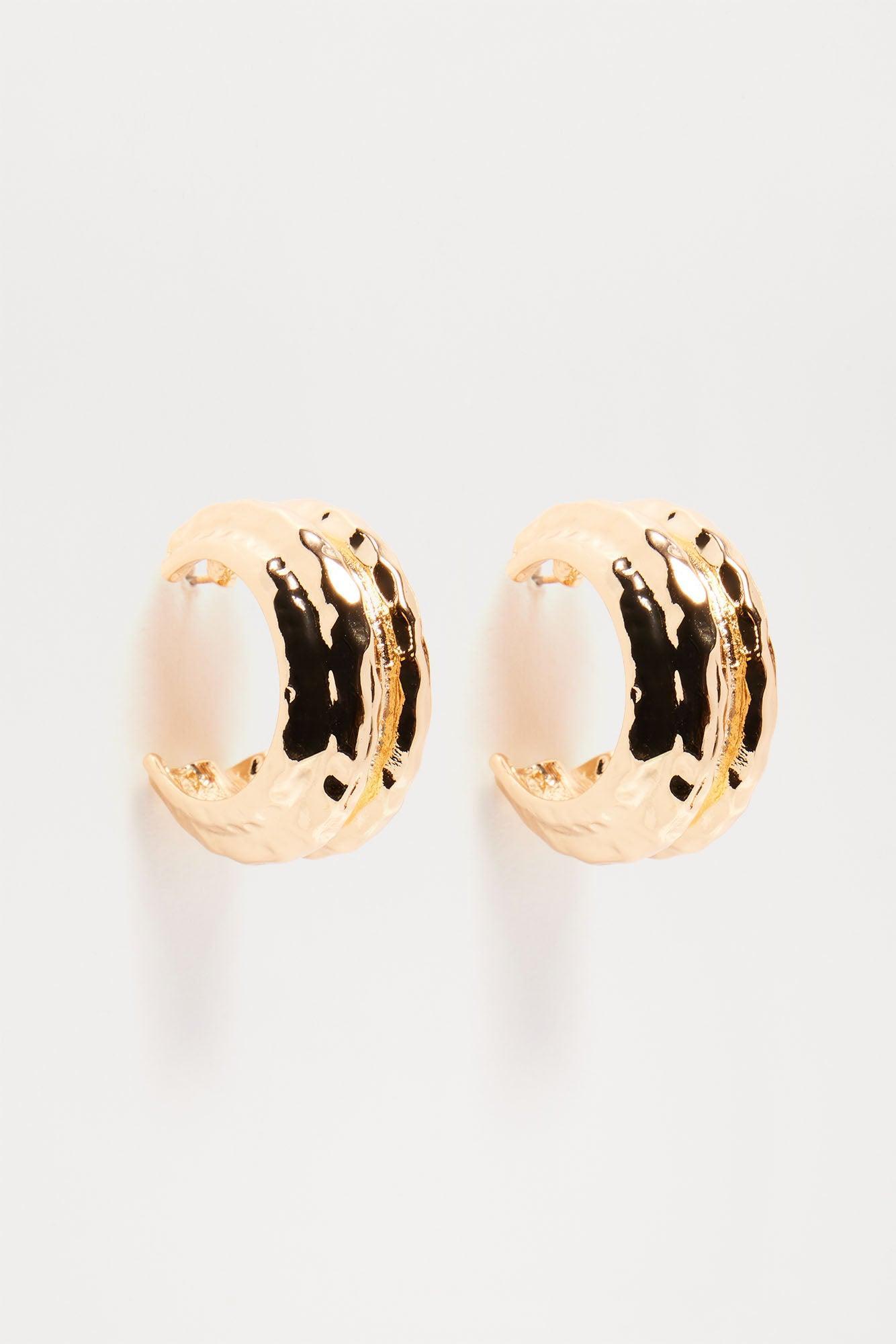 The Royalties Hoop Earrings - Gold Product Image