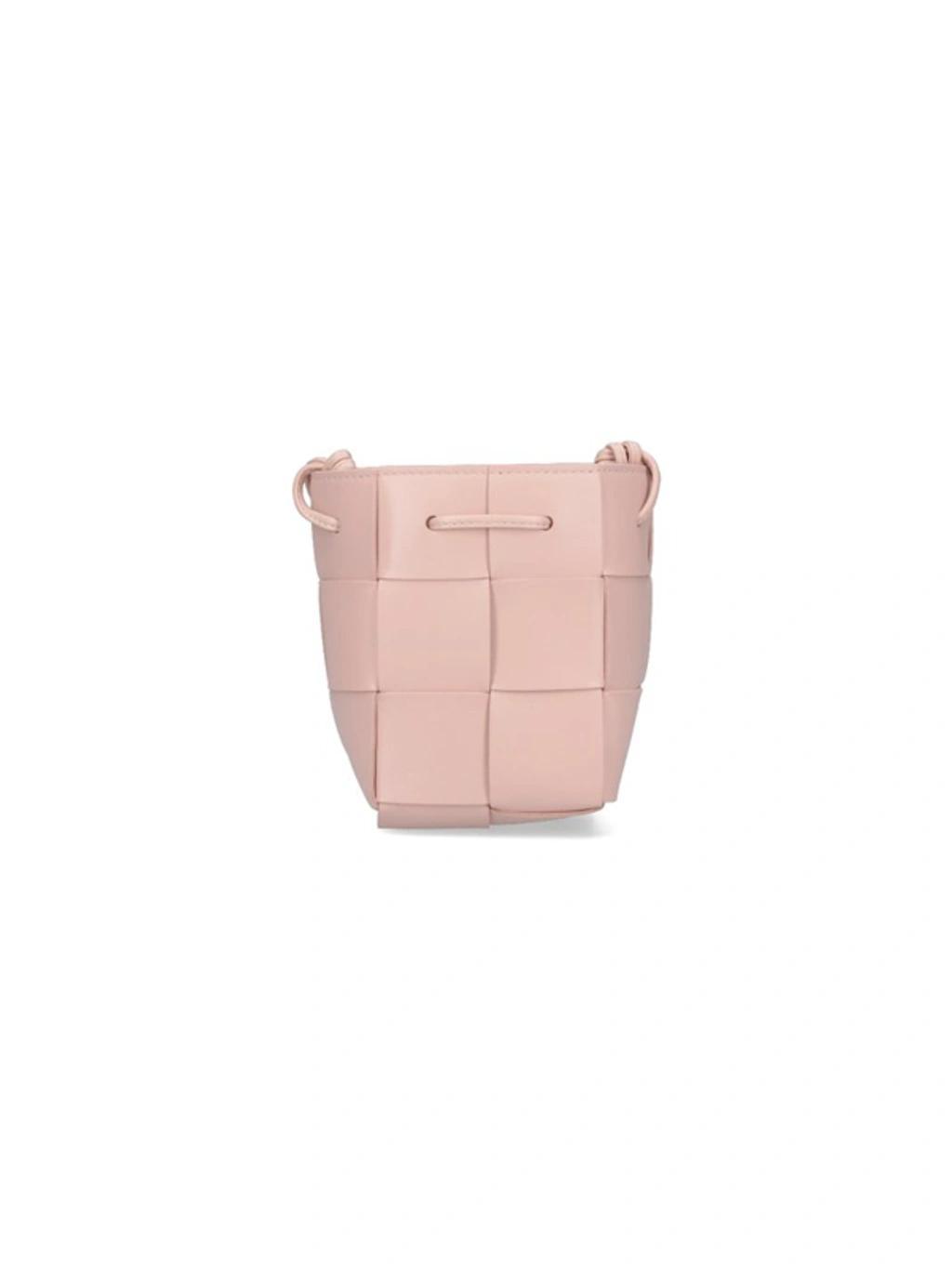 BOTTEGA VENETA Cassette Mini Bucket Bag In Pink Product Image