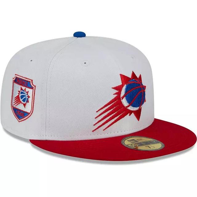 Mens New Era White/Red Phoenix Suns 59FIFTY Fitted Hat Product Image