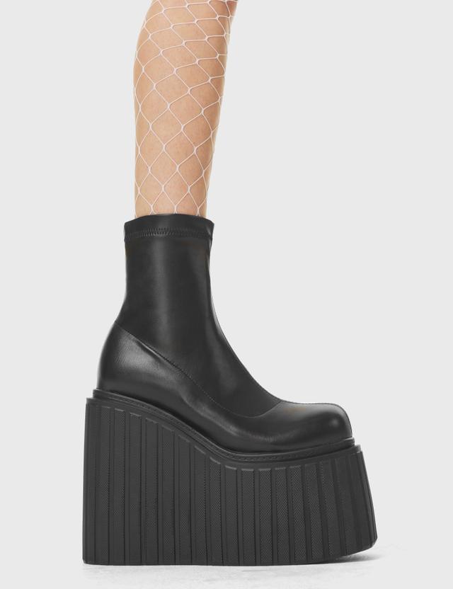 Down To Earth Chunky Platform Creeper Ankle Boots Product Image