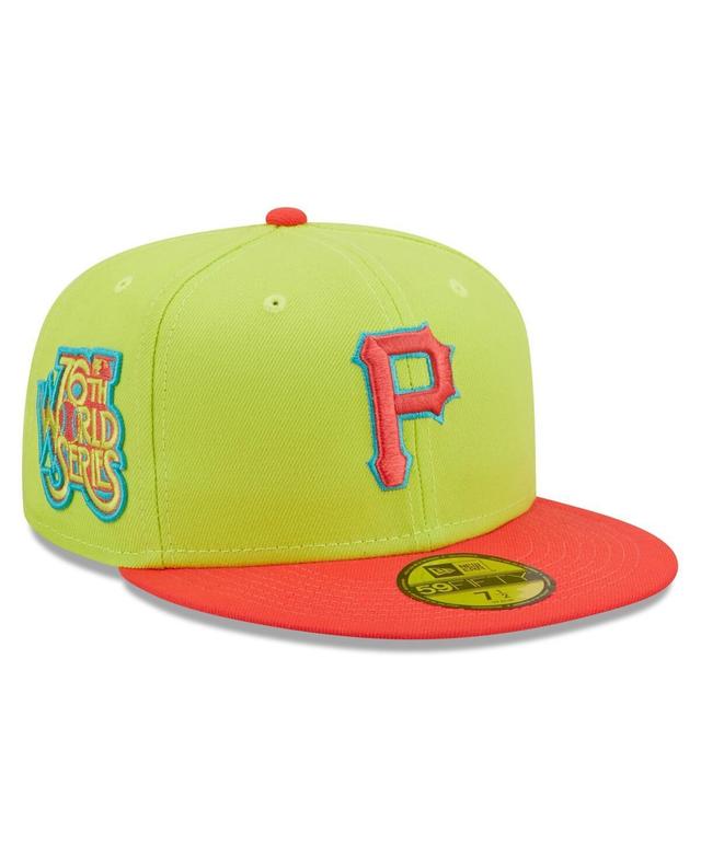 Mens New Era Green Pittsburgh Pirates 1979 World Series Cyber Highlighter 59FIFTY Fitted Hat - Green Product Image