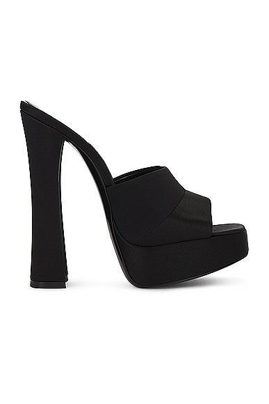 Saint Laurent Boogie Platform Mule Sandal in Black Product Image