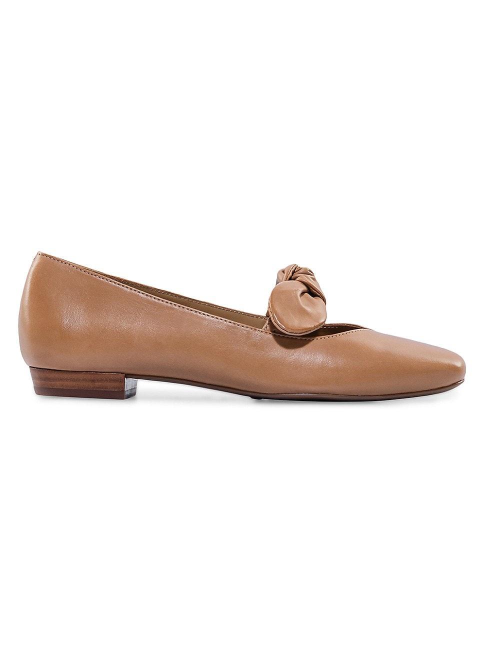 Womens Emersyn Leather Bow Flats Product Image