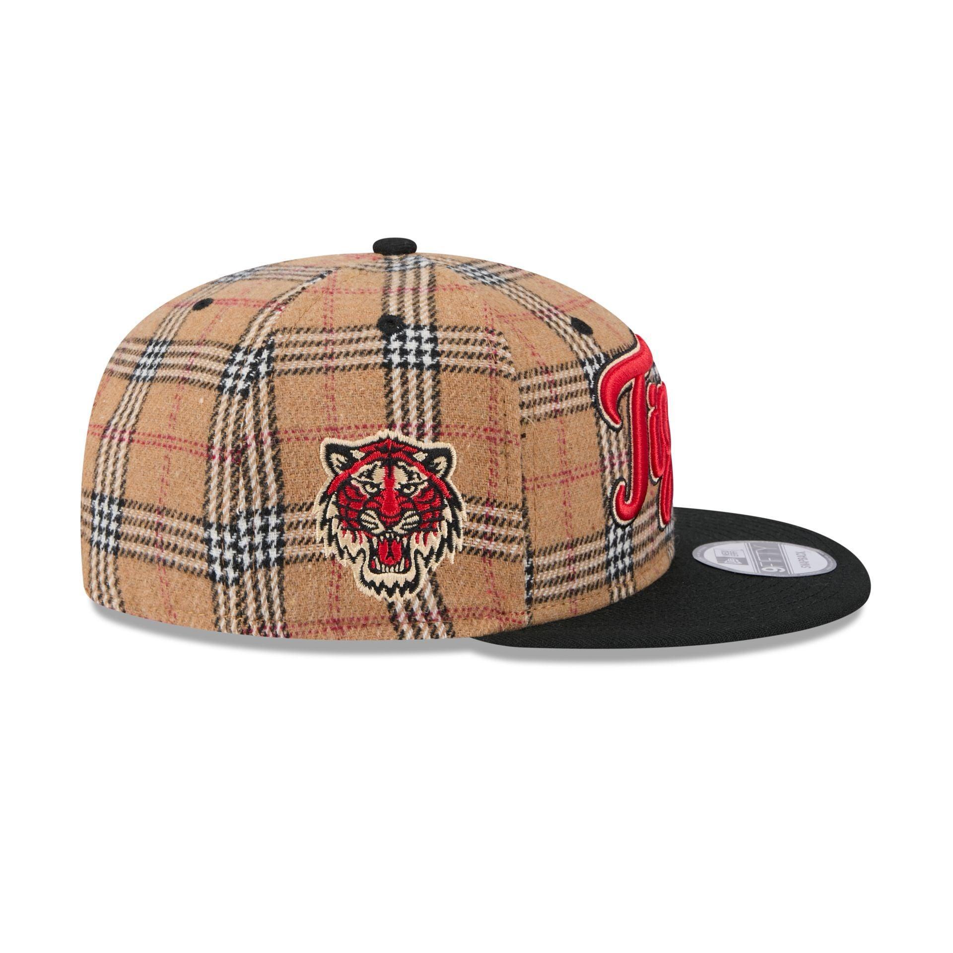 Detroit Tigers Tan Tartan 9FIFTY Snapback Hat Male Product Image