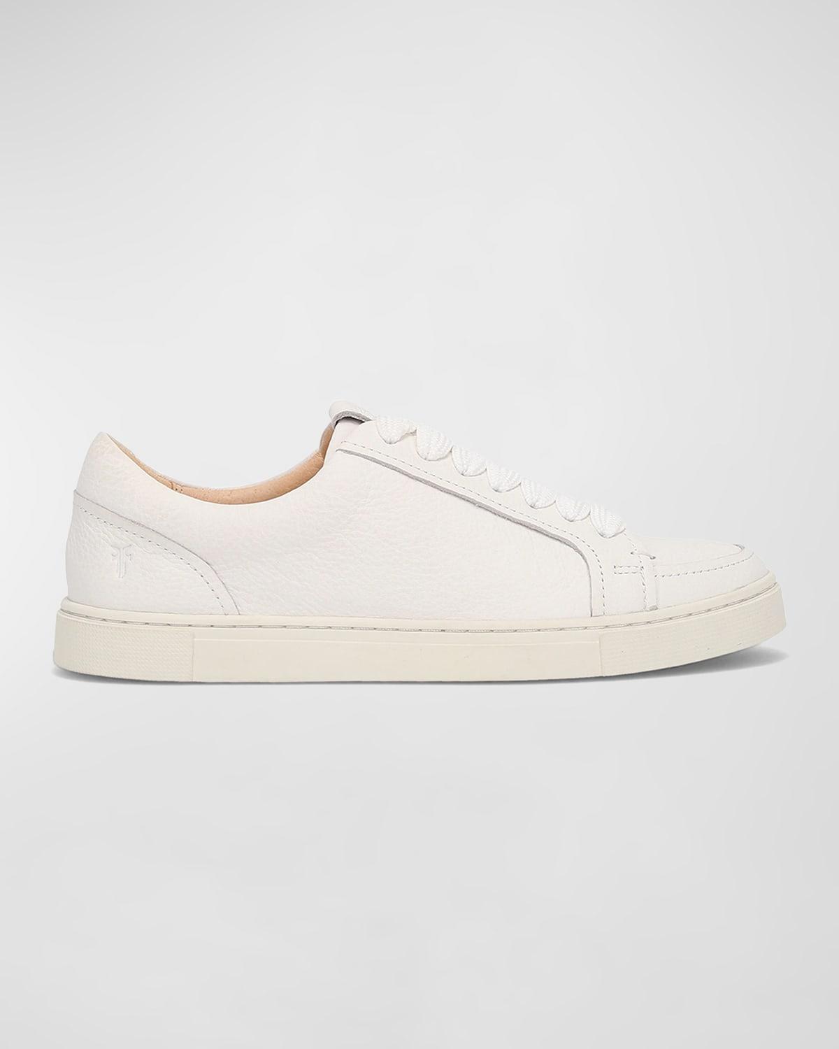 Ivy Mixed Leather Low-Top Sneakers Product Image