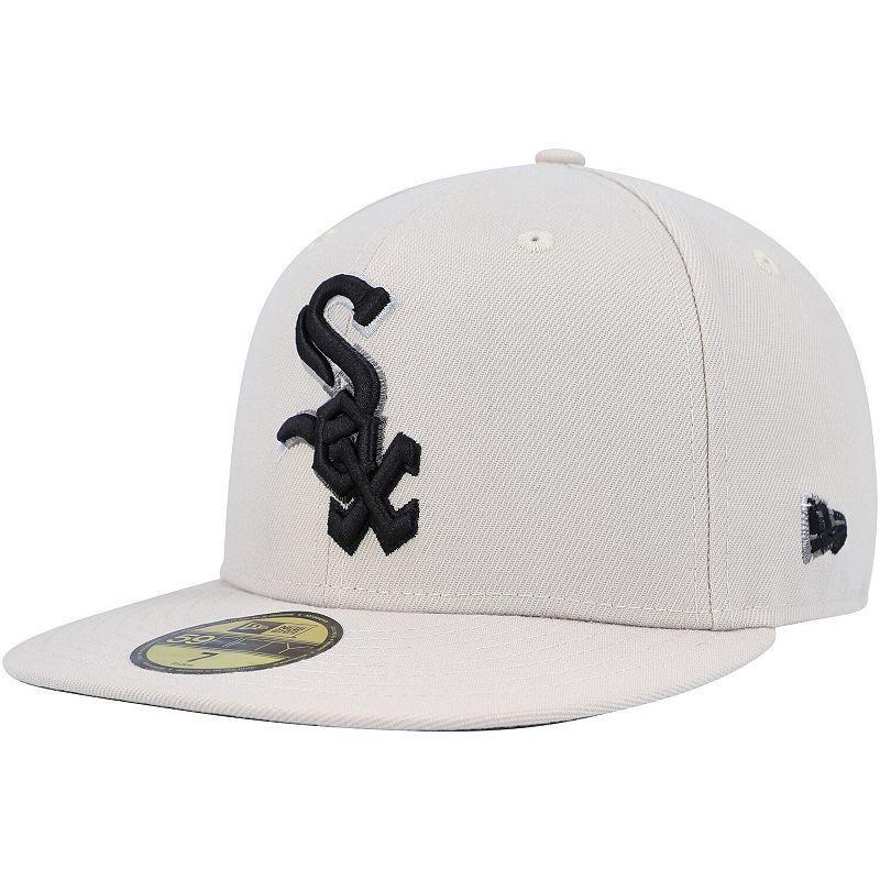 Mens New Era Khaki Chicago White Sox Stone Dim Undervisor 59FIFTY Fitted Hat Product Image