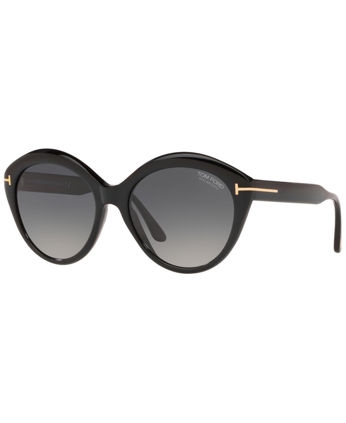 Tom Ford Womens Polarized Sunglasses, TR001102 - BLACK SHINY Product Image