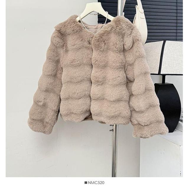 Open-Front Faux-Fur Jacket Product Image