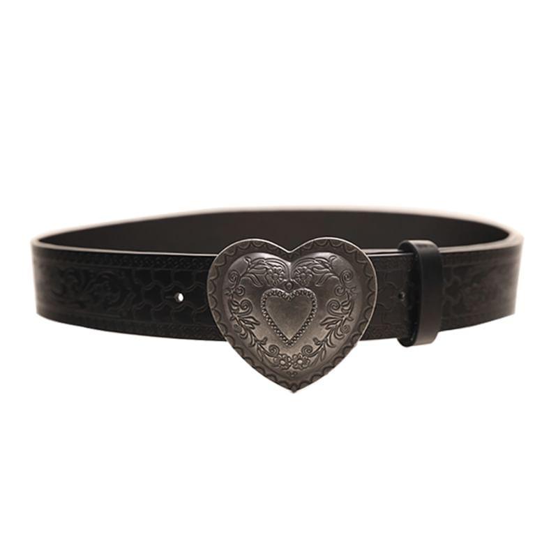 Engraved Heart Buckle Belt Product Image