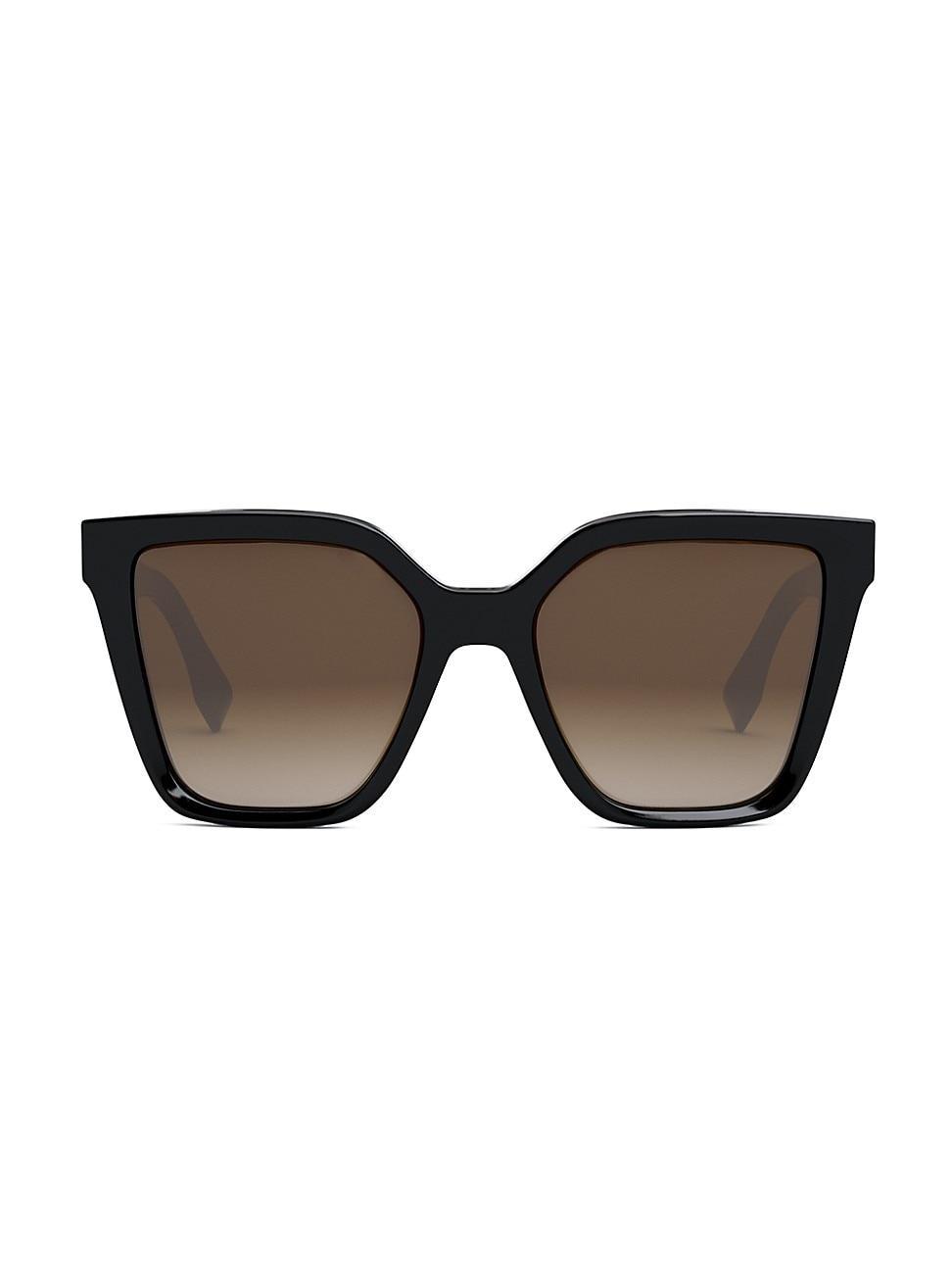 The Fendi Lettering 55mm Geometric Sunglasses Product Image