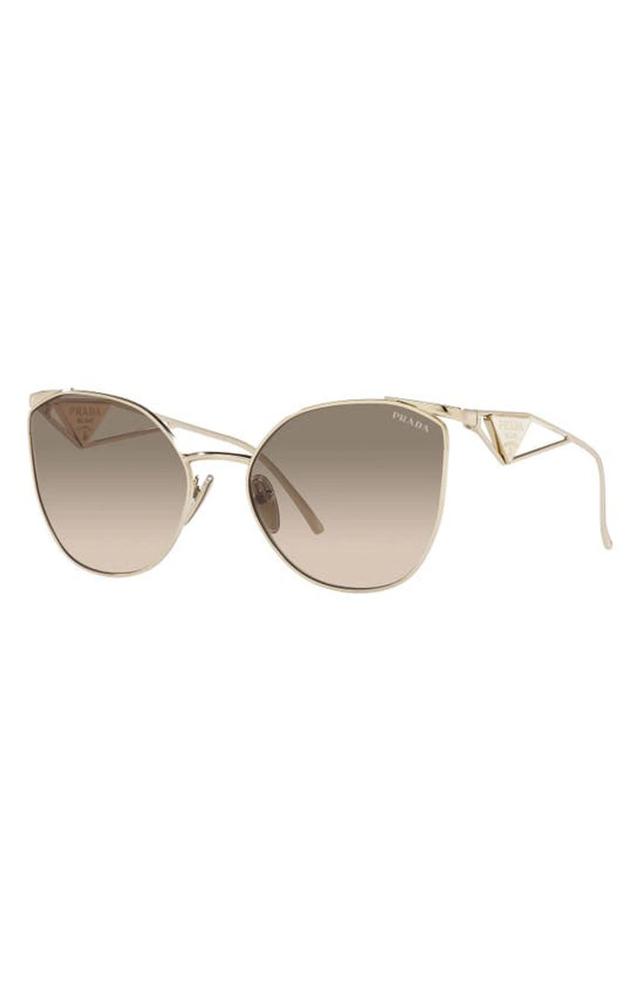 Logo Cat-eye Frame Sunglasses In Gold Product Image