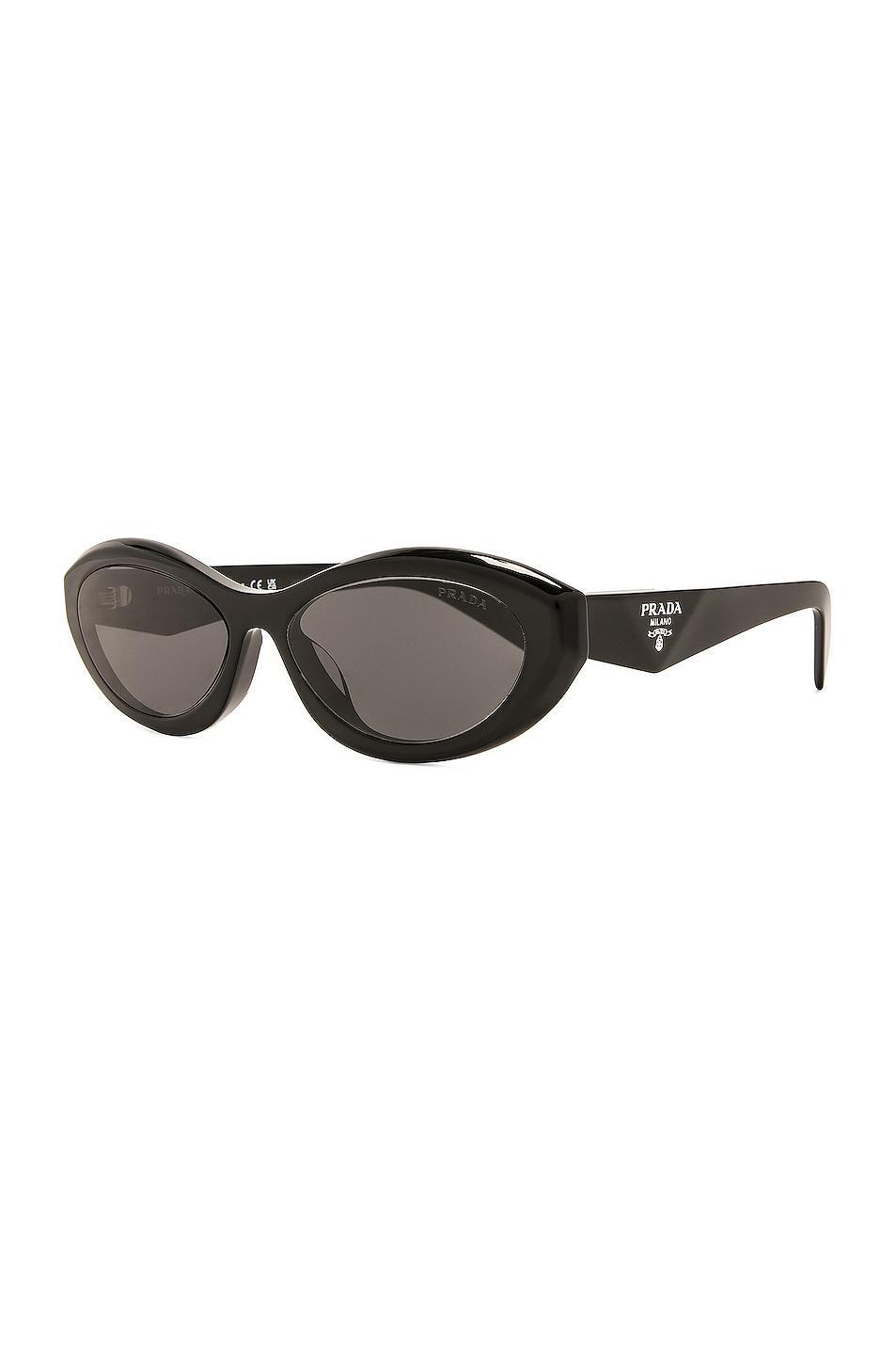 Prada Oval Sunglasses Black.. Product Image