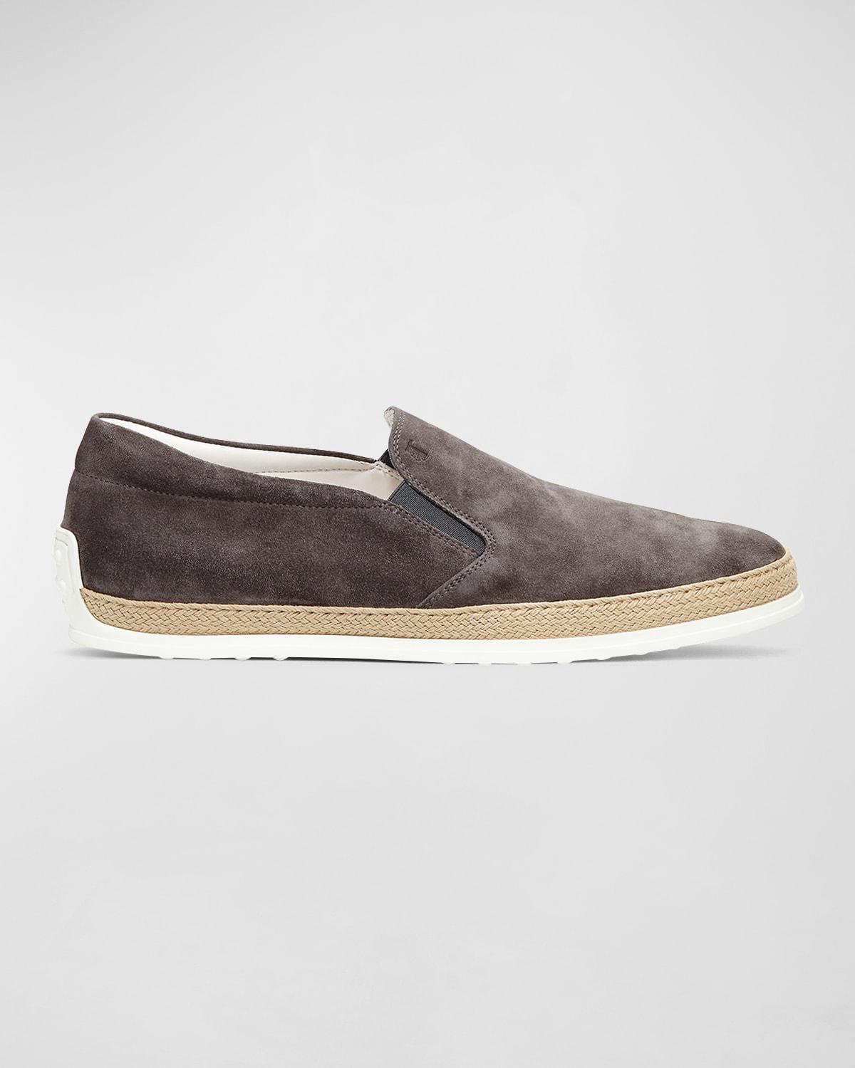 Mens Rubber Pebble-Sole Suede Espadrilles Product Image