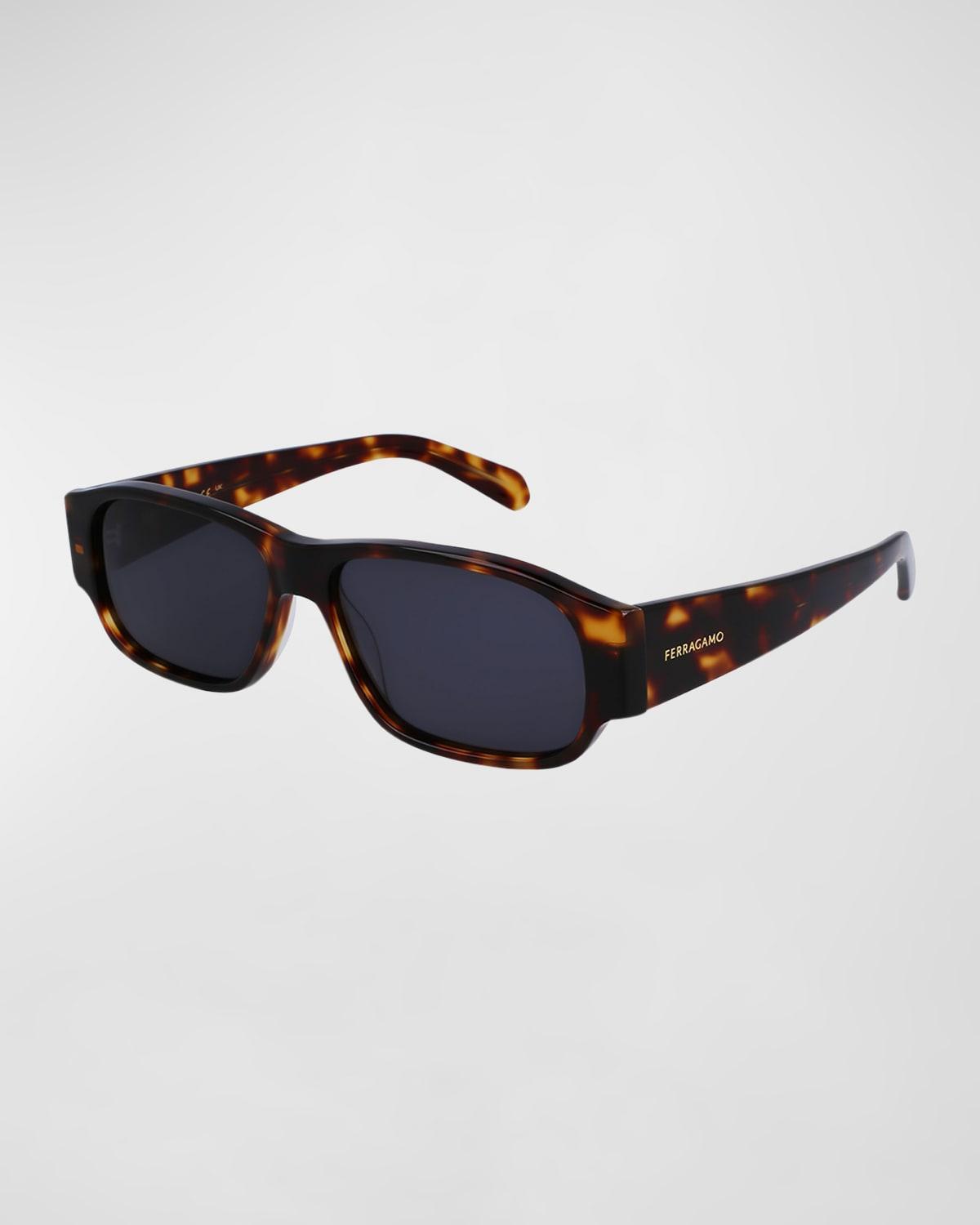 FERRAGAMO 57mm Rectangular Sunglasses Product Image