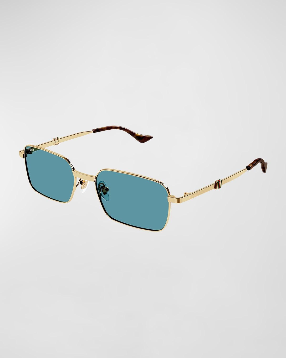 Men's Metal Rectangle Sunglasses Product Image