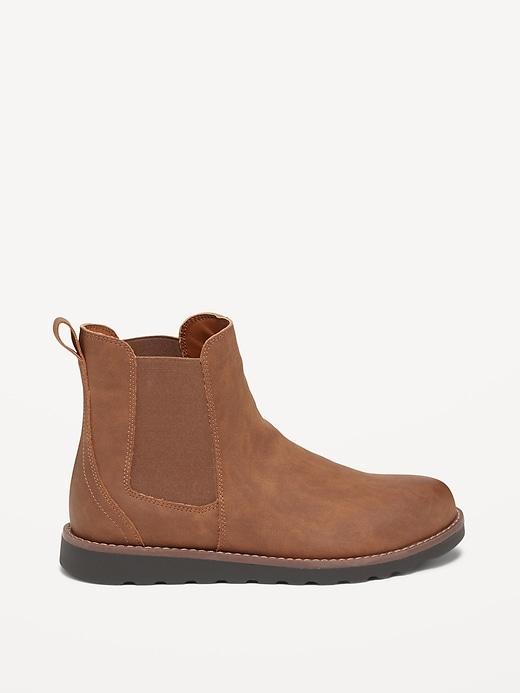 Faux-Leather Chelsea Boots Product Image