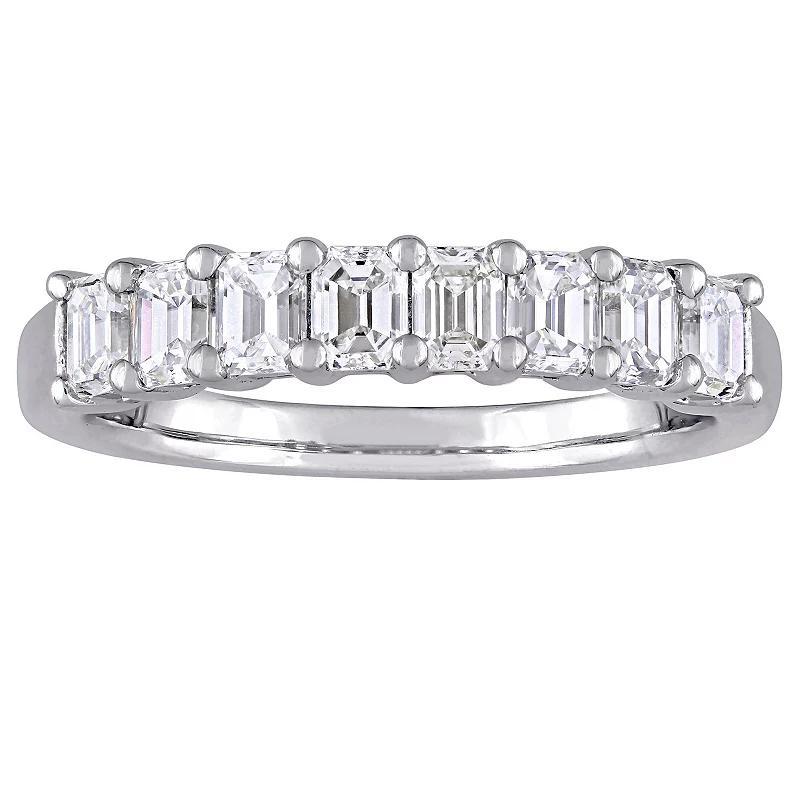 Stella Grace 14k White Gold 1 Carat T.W. Diamond Semi-Eternity Band Ring, Womens 14k Whgold Product Image