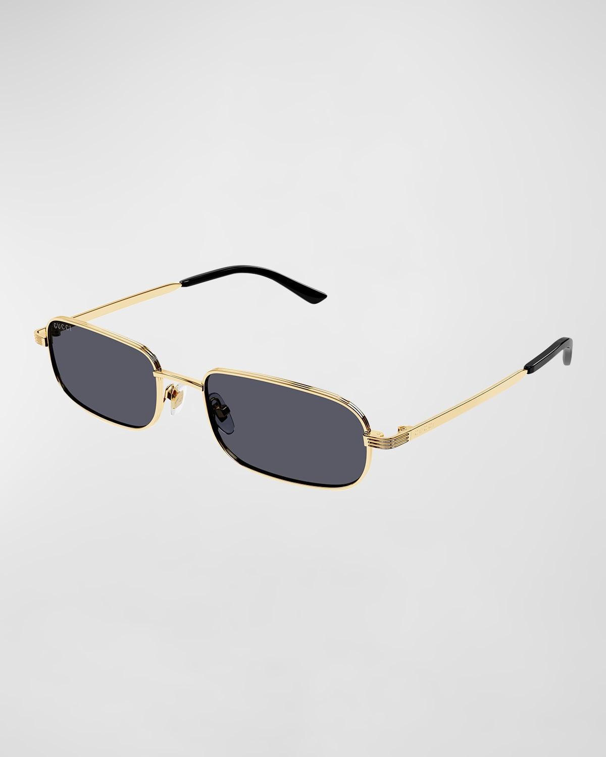 Mens New Light Metal Rectangular Sunglasses Product Image