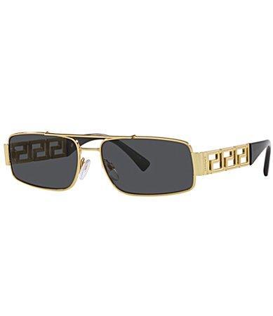 Versace Mens VE2257 Greca 60mm Grey Rectangle Sunglasses Product Image