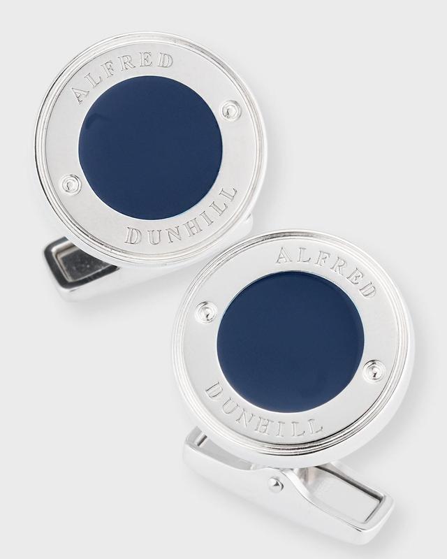 Mens Lock Disc Silver Cufflinks Product Image