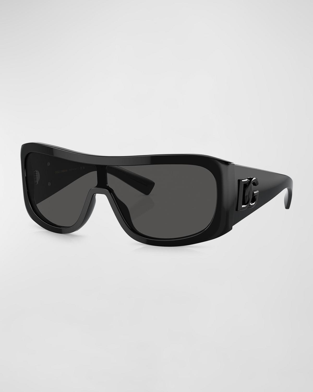 Mens 30MM Crossed Rectangular Sunglasses Product Image