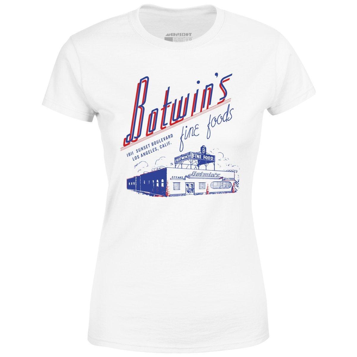 Botwin's Cafe v2 - Los Angeles, CA - Vintage Restaurant - Women's T-Shirt Female Product Image