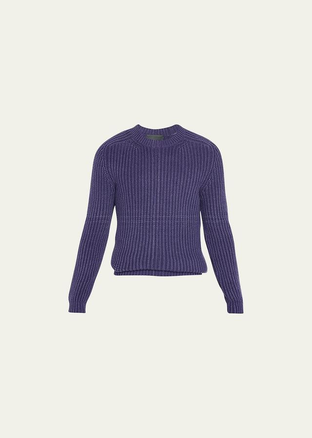 Mens Rib-Knit Cashmere Crewneck Sweater Product Image