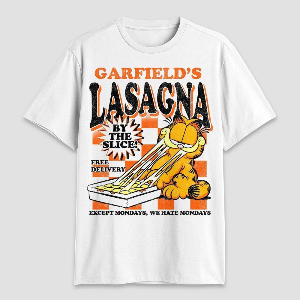 Mens Garfield Short Sleeve Graphic T-Shirt - White Product Image