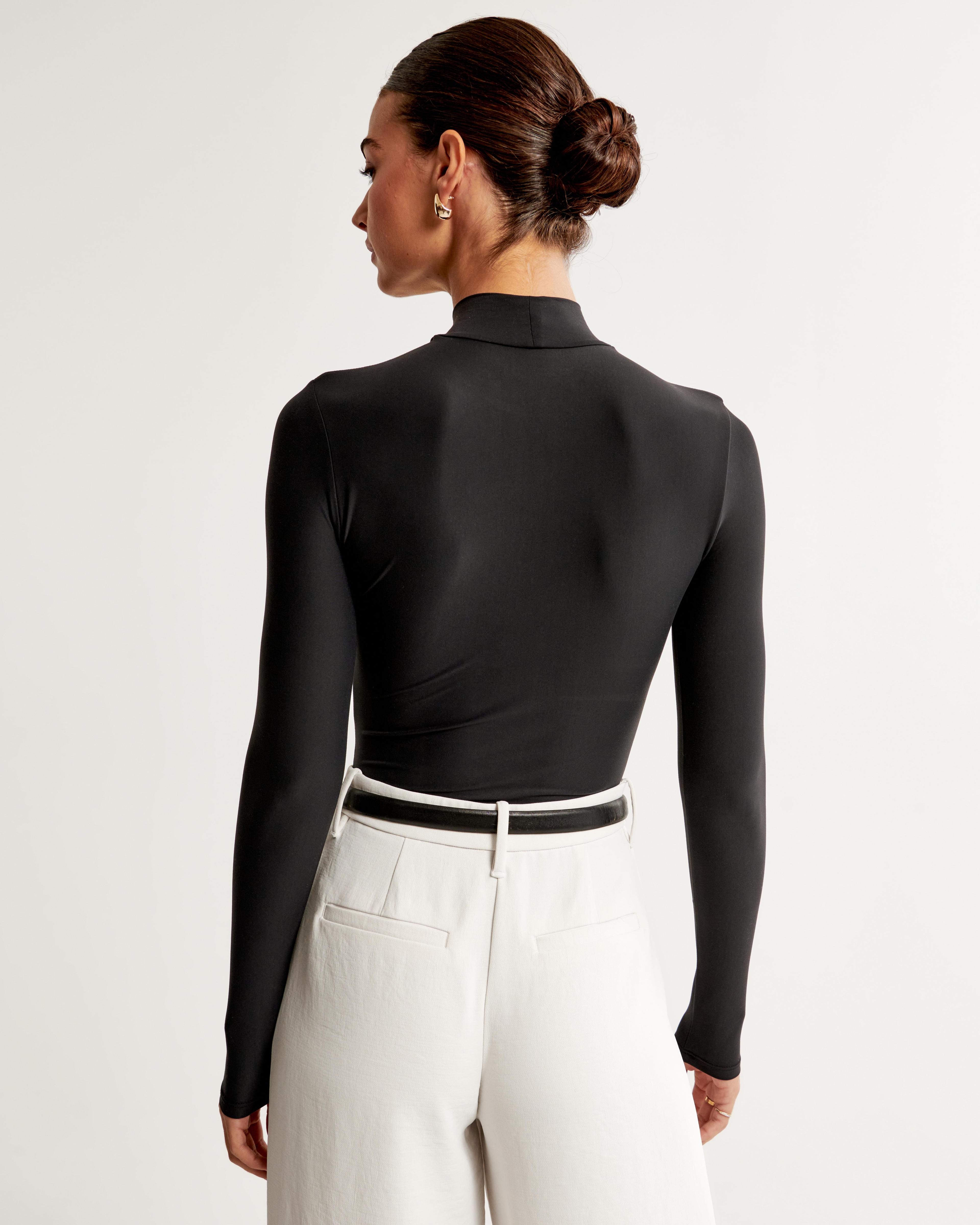 Soft Matte Seamless Long-Sleeve Mockneck Bodysuit Product Image