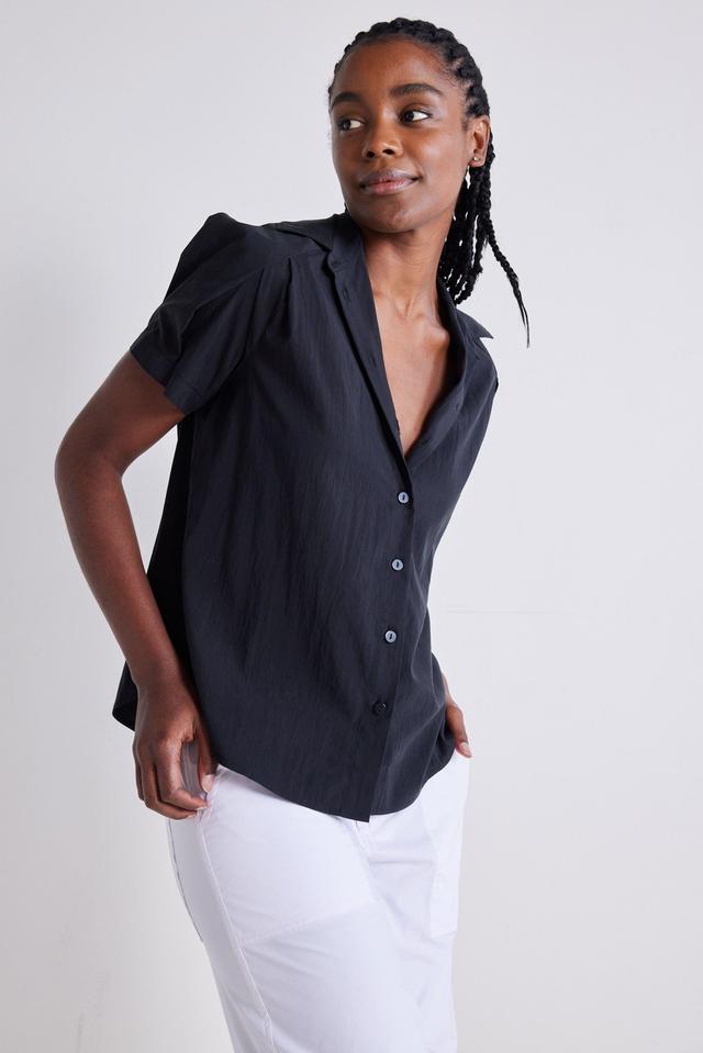 Shoulder Box Pleat Light Poplin Blouse Product Image