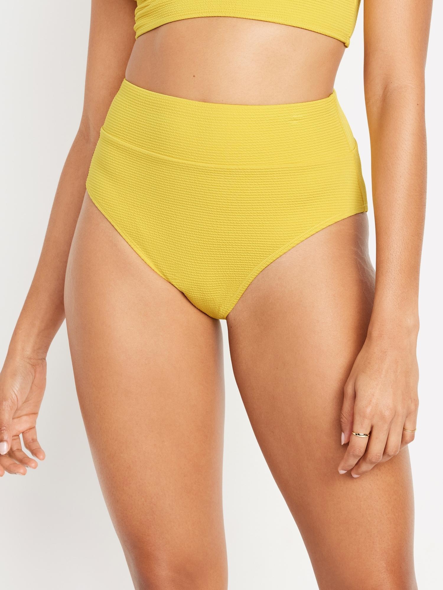 High-Waisted French-Cut Bikini Swim Bottoms for Women Product Image