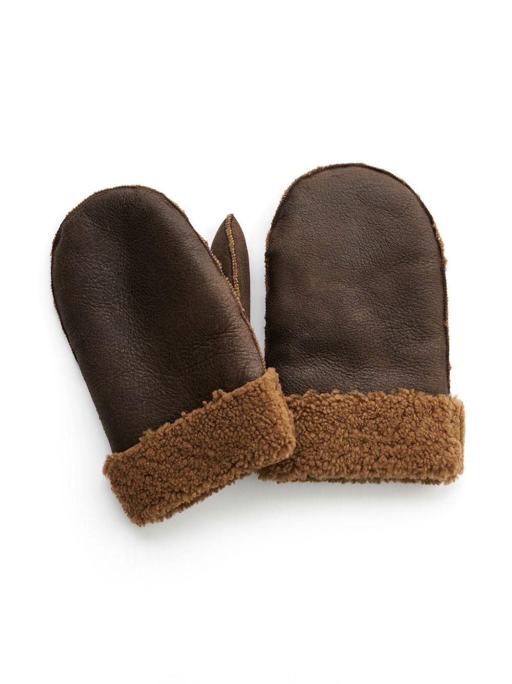 OUR LEGACY Leather Gloves In Brown Product Image