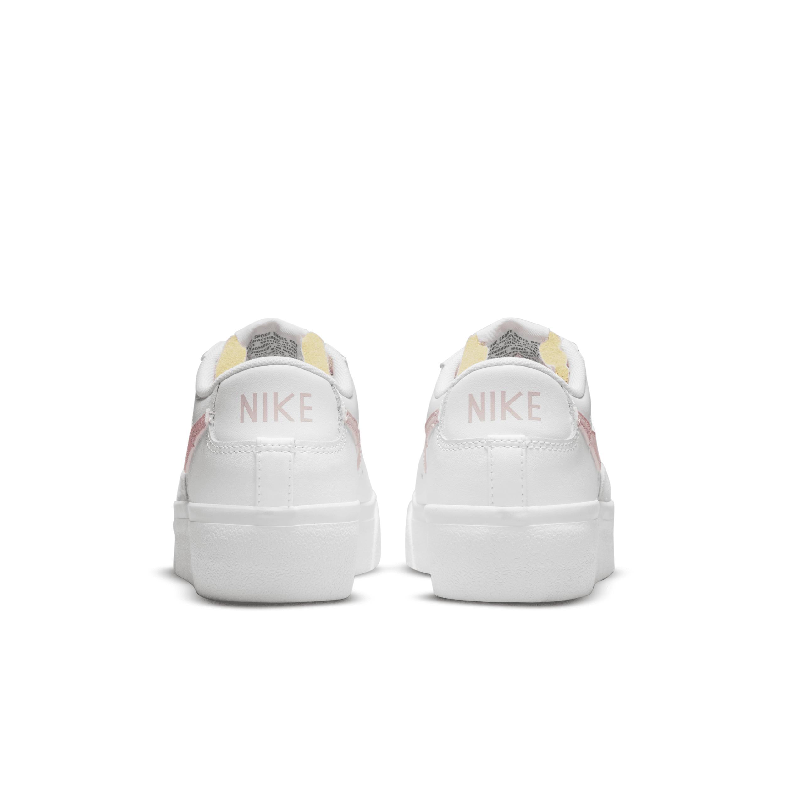 Nike Womens Nike Blazer Low Platform - Womens Shoes White/Black Product Image